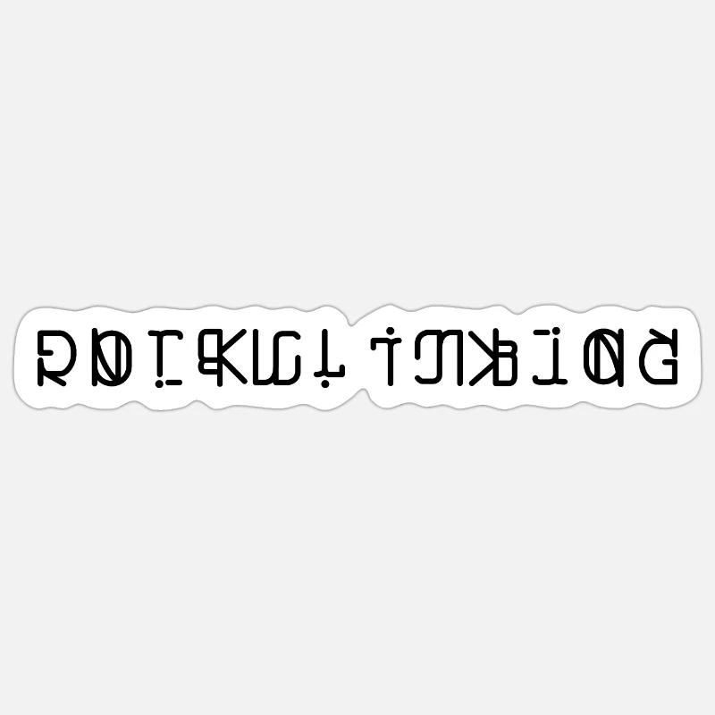 Climbing ambigram Sticker size S (10 x 10 cm)