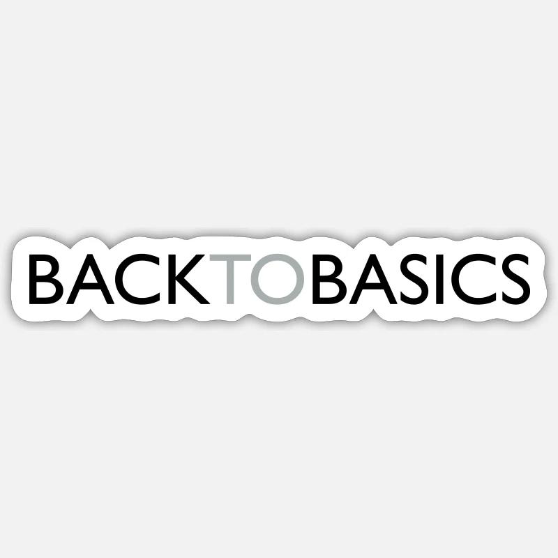 14 Back to basics Sticker size S (10 x 10 cm)