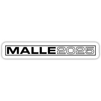 Malle 2025 - Sticker Größe S (10 x 10 cm) - Mattweiß - Vorne