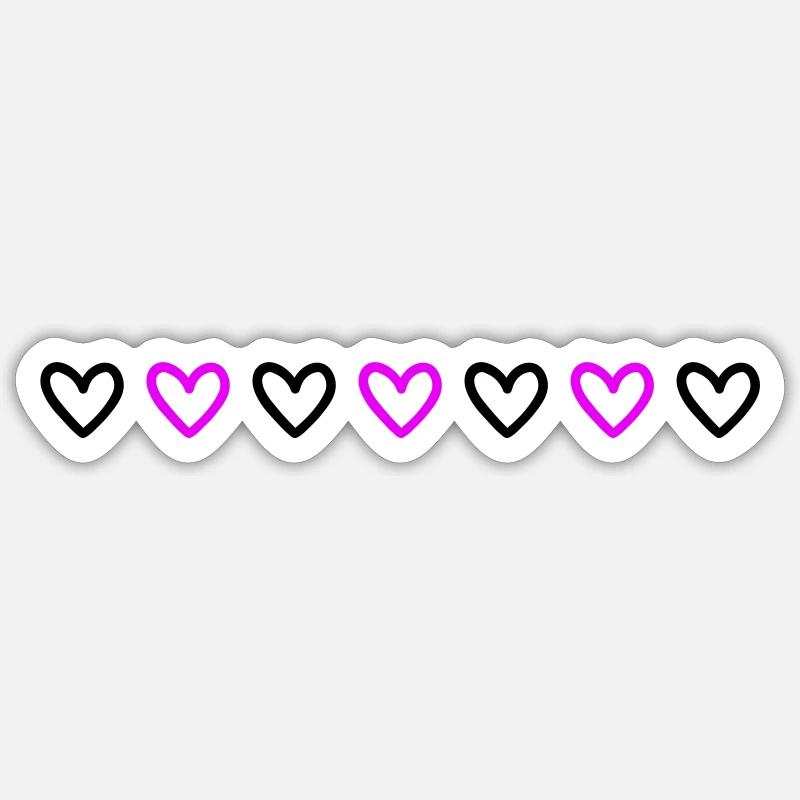 Heart Line - Sticker size S (10 x 10 cm) - white matte