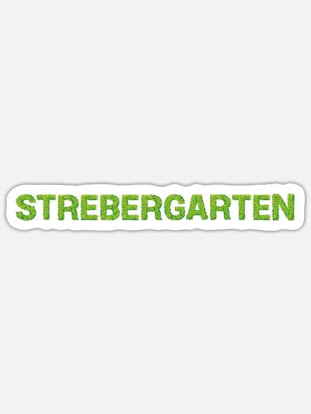 Strebergarten Schrebergarten Kleingarten Garten - Sticker Größe S (10 x 10 cm) - Mattweiß