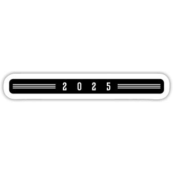 2025 Jahr - Sticker Größe S (10 x 10 cm) - Mattweiß - Vorne