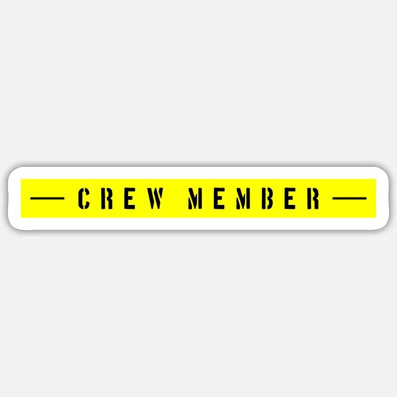 Membre d’équipage - Sticker taille S (10 x 10 cm) - blanc mat