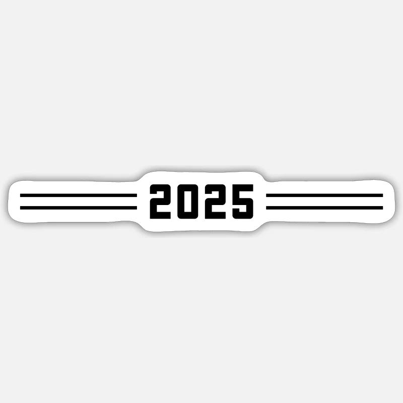 2025 Symbol - Sticker Größe S (10 x 10 cm) - Mattweiß