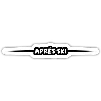Apres Ski Strich - Sticker Größe S (10 x 10 cm) - Mattweiß - Vorne