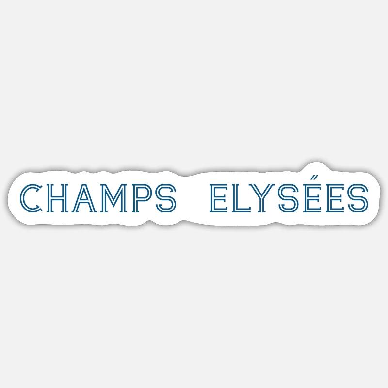 ChampsElysees - Sticker taille S (10 x 10 cm) - blanc mat