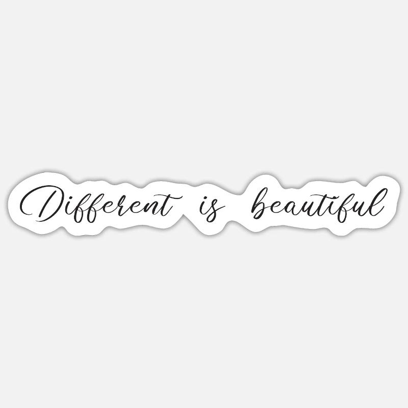 Different is beautiful - Sticker Größe S (10 x 10 cm) - Mattweiß