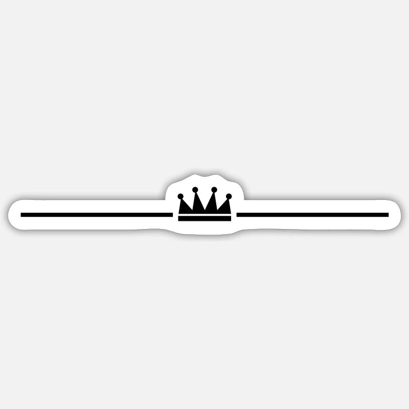 Krone Symbol Linie - Sticker Größe S (10 x 10 cm) - Mattweiß