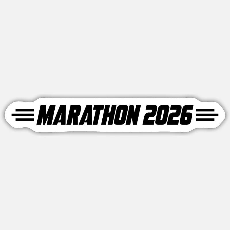 Marathon 2026 - Sticker size S (10 x 10 cm) - white matte