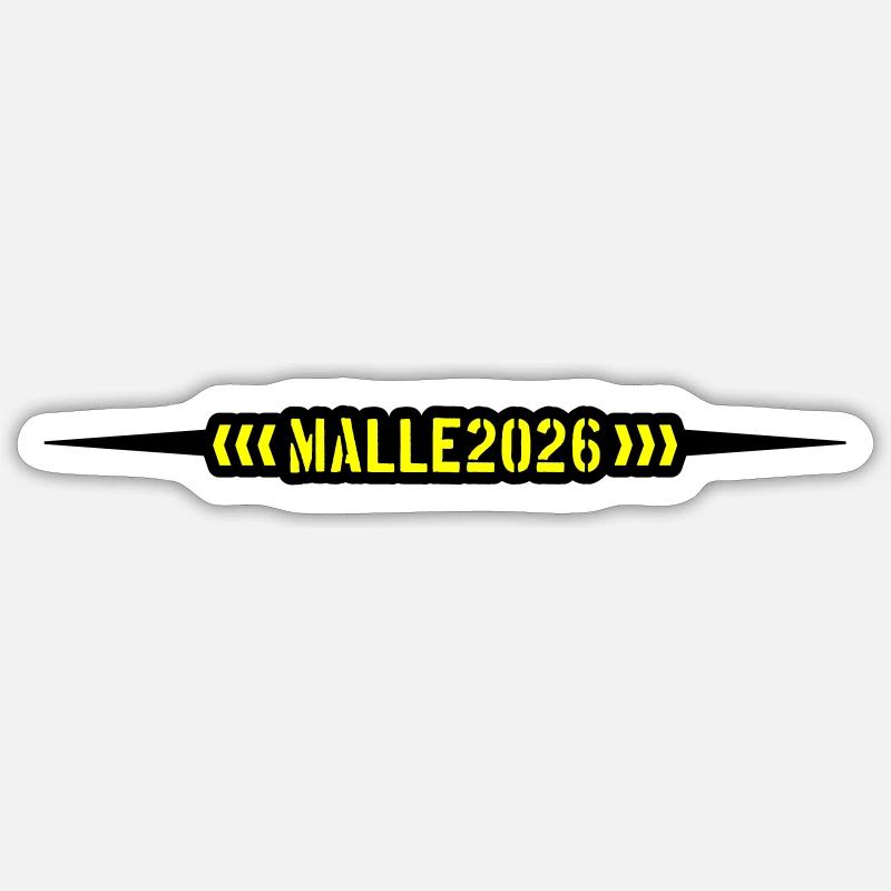 Malle 2026 Mallorca - Sticker size S (10 x 10 cm) - white matte