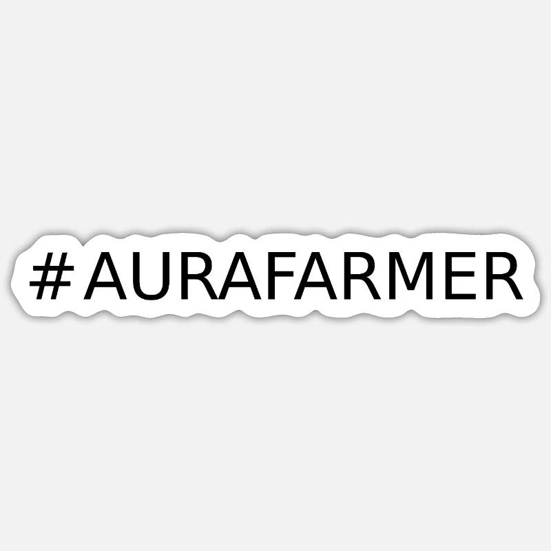 #AURAFARMER - Sticker Größe S (10 x 10 cm) - Mattweiß