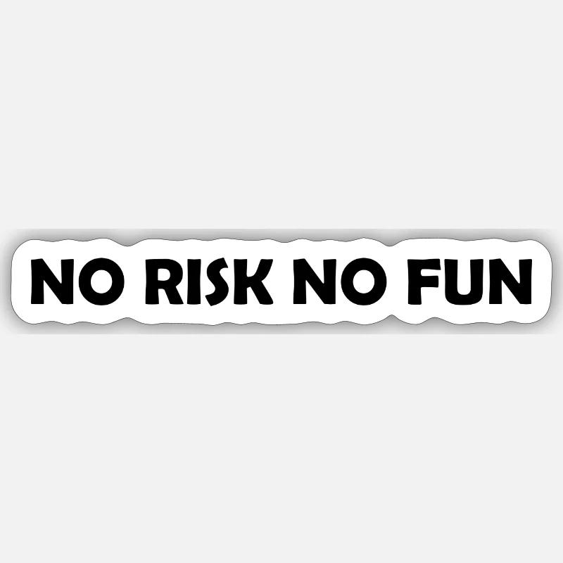 Riskiere es, lebe es - Sticker Größe S (10 x 10 cm) - Mattweiß