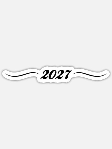 2027 Ornament - Sticker Größe S (10 x 10 cm) - Mattweiß