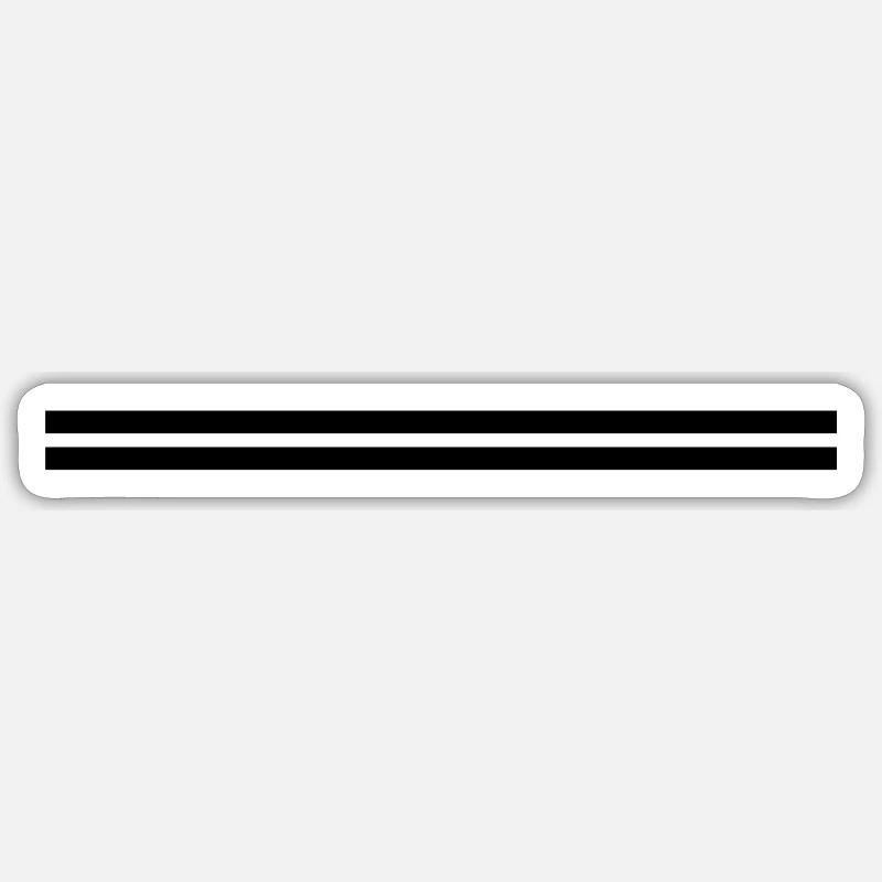 striche - Sticker taille S (10 x 10 cm) - blanc mat