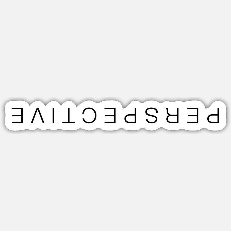 Perspective - Sticker size S (10 x 10 cm) - white matte