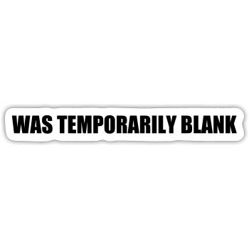 Dire "était temporairement vide" - Sticker taille S (10 x 10 cm) - blanc mat - Devant
