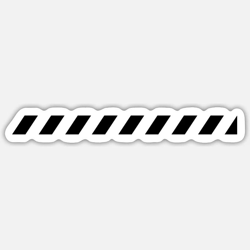 Bande de bande de mise en garde Sticker taille S (10 x 10 cm)