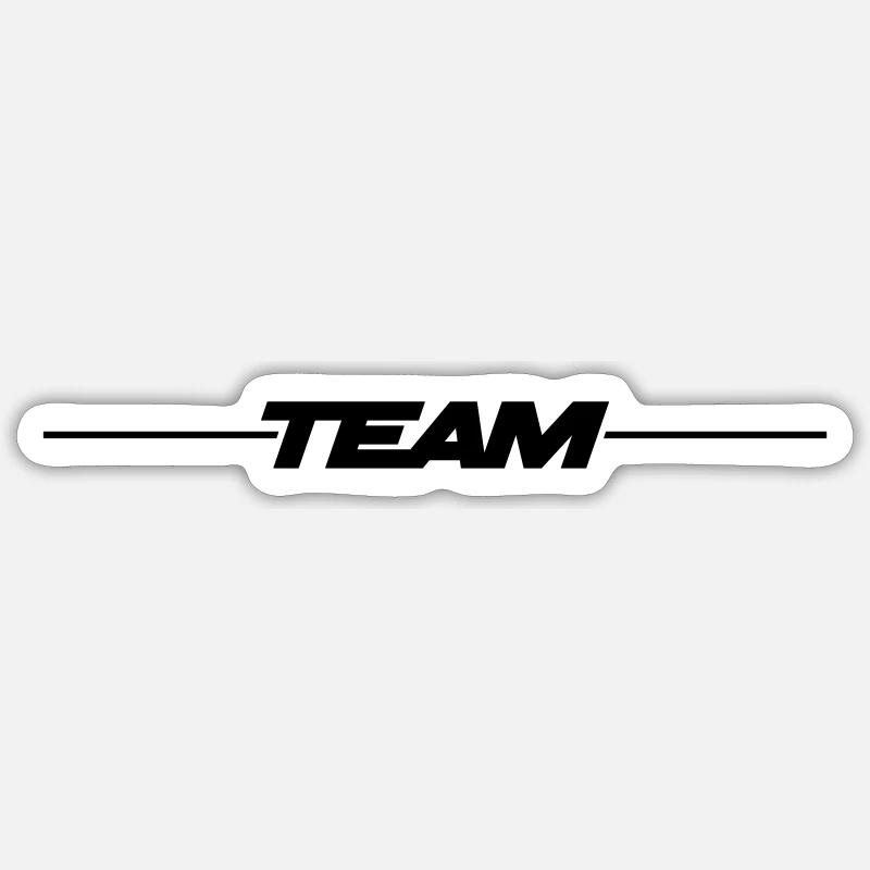 team - Sticker size S (10 x 10 cm) - white matte