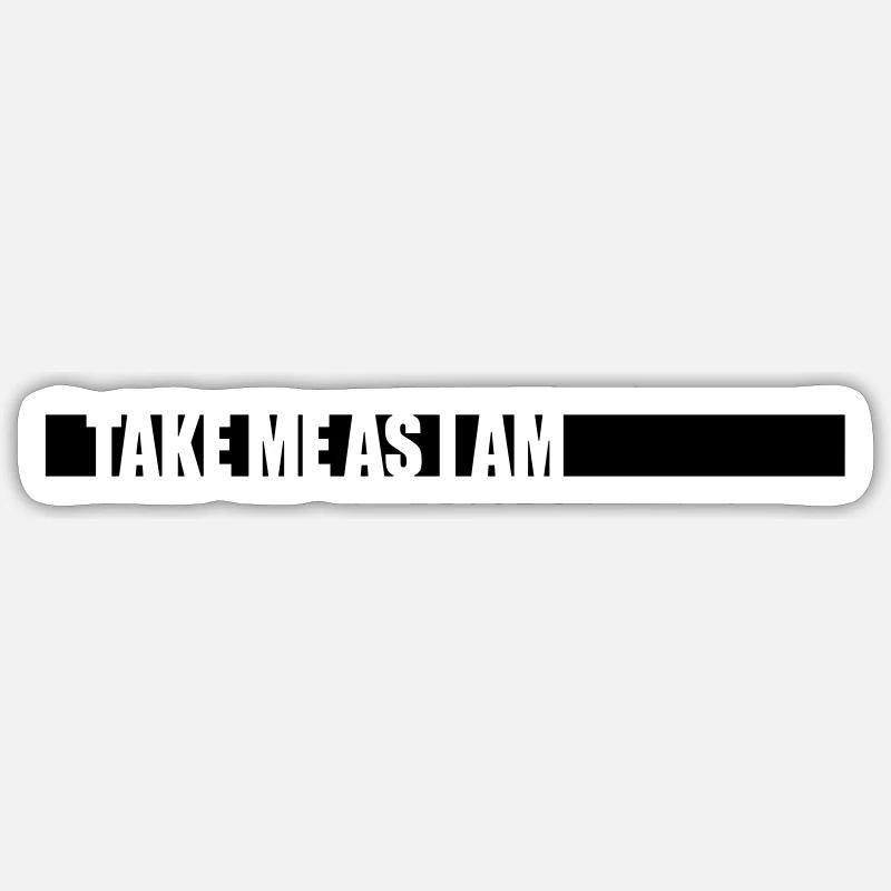 Logo Take me - Sticker size S (10 x 10 cm) - white matte