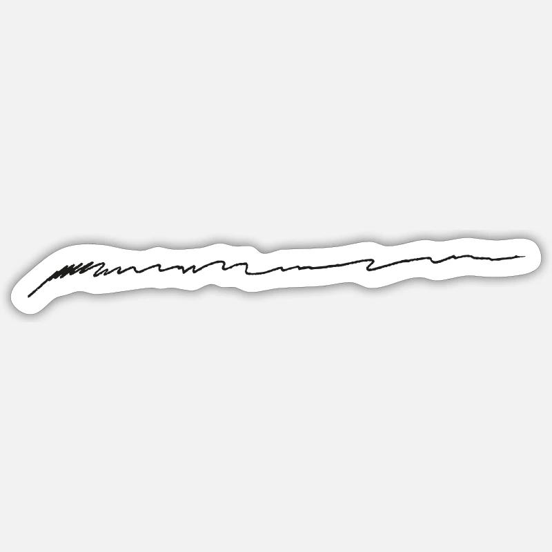 Line Line Drawing Sketch - Sticker size S (10 x 10 cm) - white matte