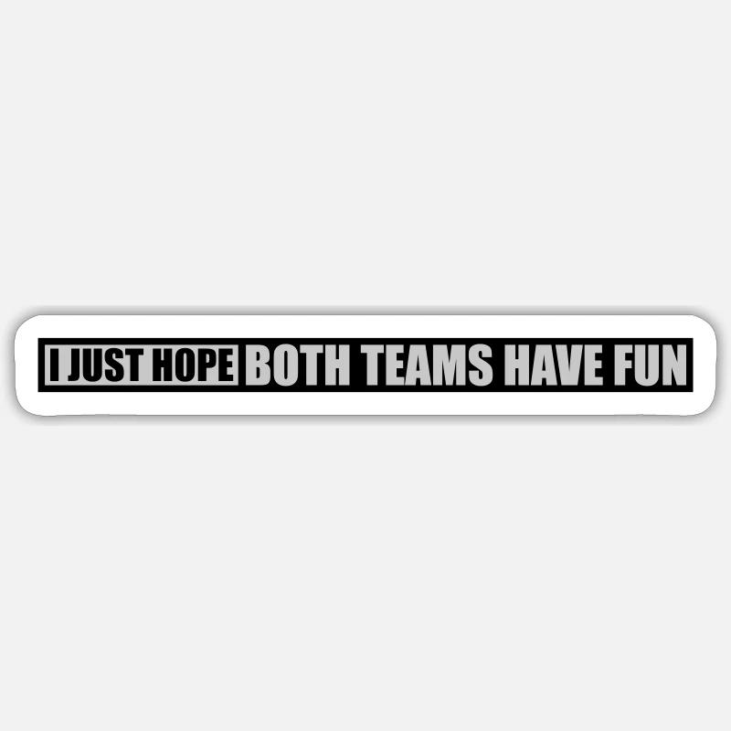 Les deux équipes s’amusent - Sticker taille S (10 x 10 cm) - blanc mat