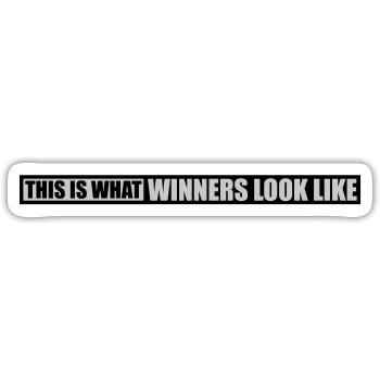 What Winners Look Like - Sticker size S (10 x 10 cm) - white matte - Front