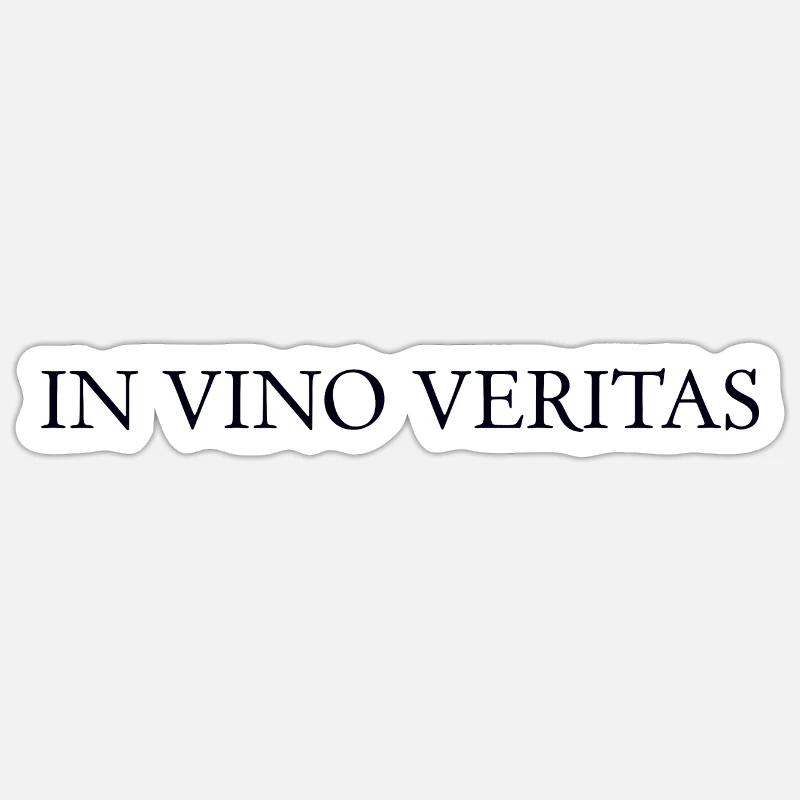 WINE - Sticker size S (10 x 10 cm) - white matte