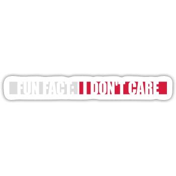 I dont care fact - Sticker Größe S (10 x 10 cm) - Mattweiß - Vorne