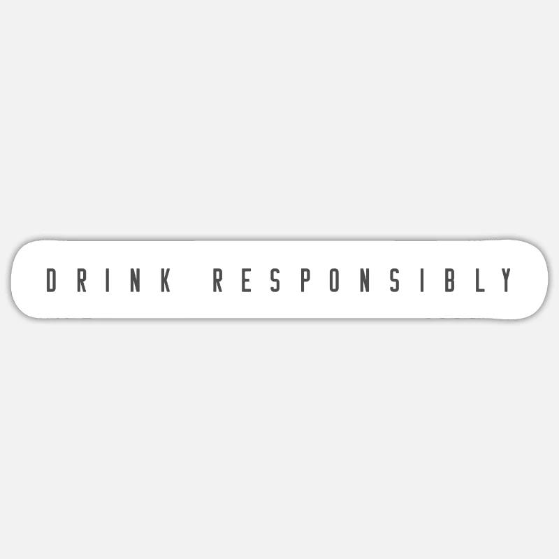 Buvez de façon responsable - Sticker taille S (10 x 10 cm) - blanc mat