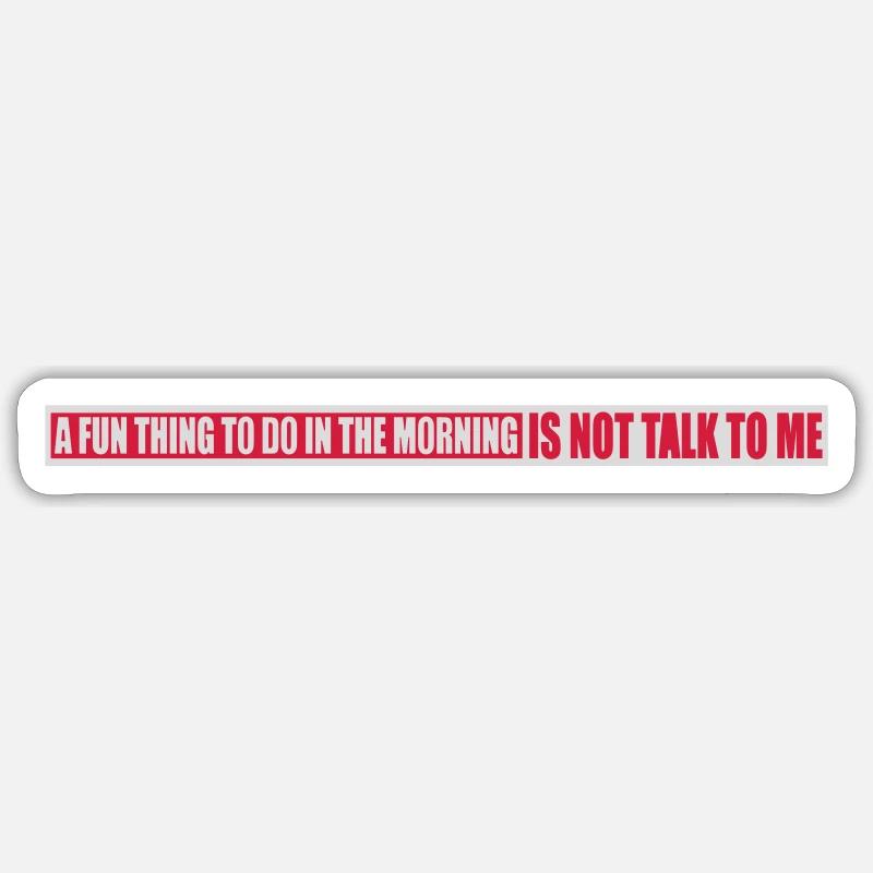 ne me parle pas - Sticker taille S (10 x 10 cm) - blanc mat
