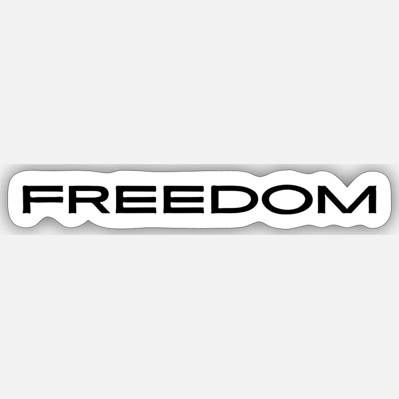 Conception de la liberté - Sticker taille S (10 x 10 cm) - blanc mat