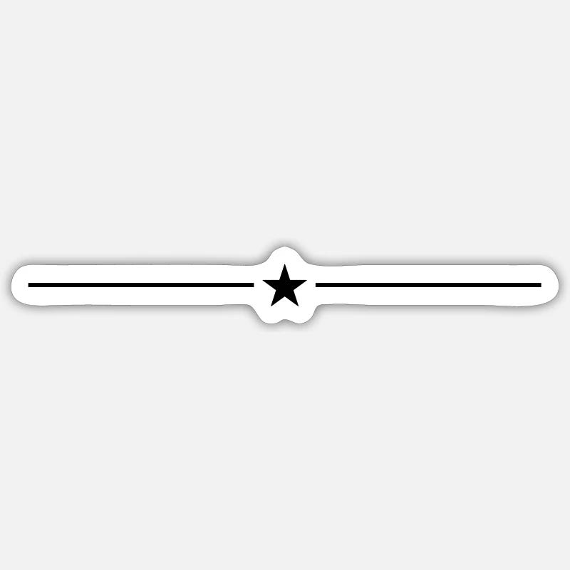 Stern Linie Element - Sticker Größe S (10 x 10 cm) - Mattweiß