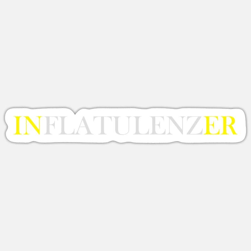 Inflatulenzer - Sticker Größe S (10 x 10 cm) - Mattweiß