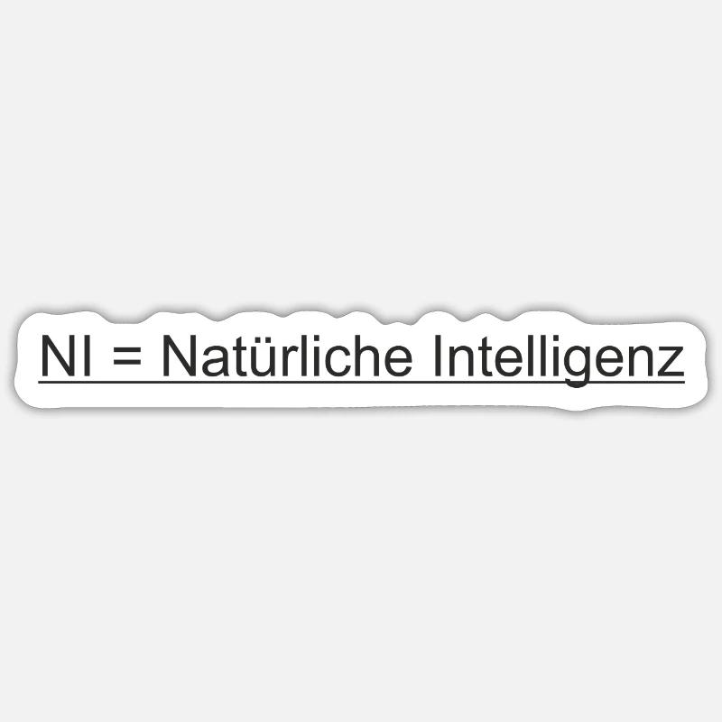 Natürliche Intelligenz - Sticker Größe S (10 x 10 cm) - Mattweiß