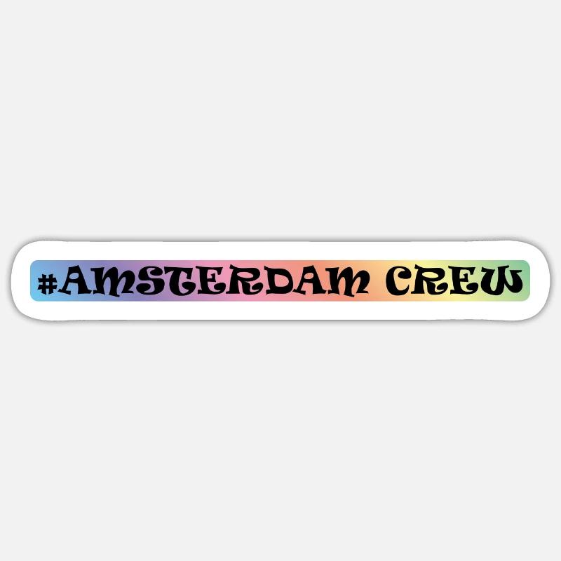 Équipage d’Amsterdam - Sticker taille S (10 x 10 cm) - blanc mat