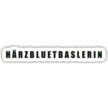 Härzbluetbaslerin Kanton Basel - Sticker Größe S (10 x 10 cm) - Mattweiß - Vorne