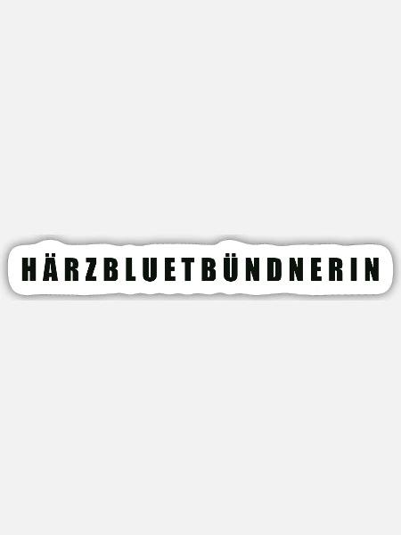 Härzbluetbündnerin Bündnerin Graubünden - Sticker Größe S (10 x 10 cm) - Mattweiß