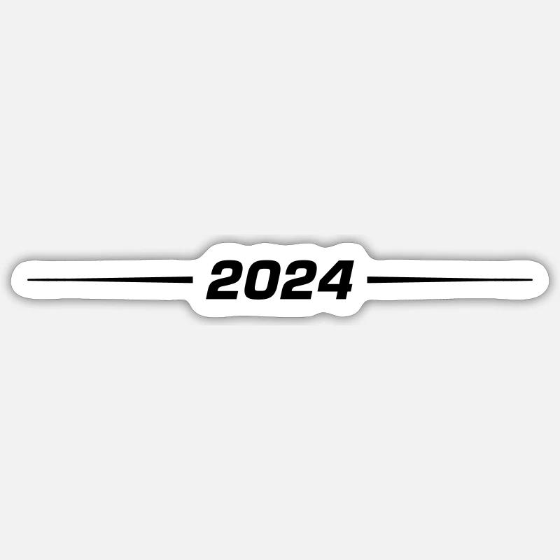 2024 year - Sticker size S (10 x 10 cm) - white matte