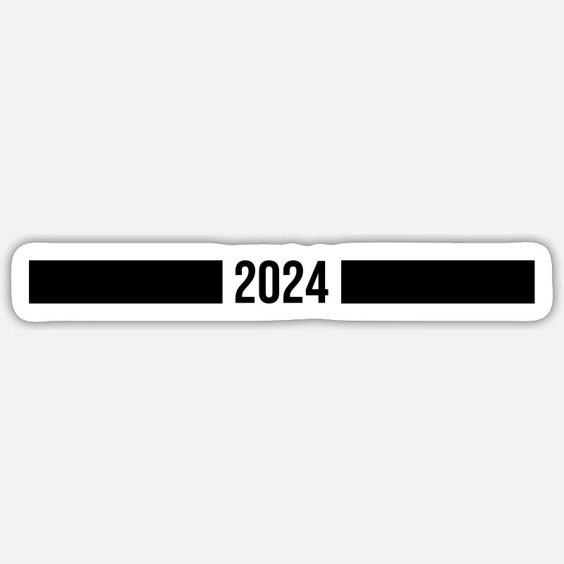 2024 year - Sticker size S (10 x 10 cm) - white matte