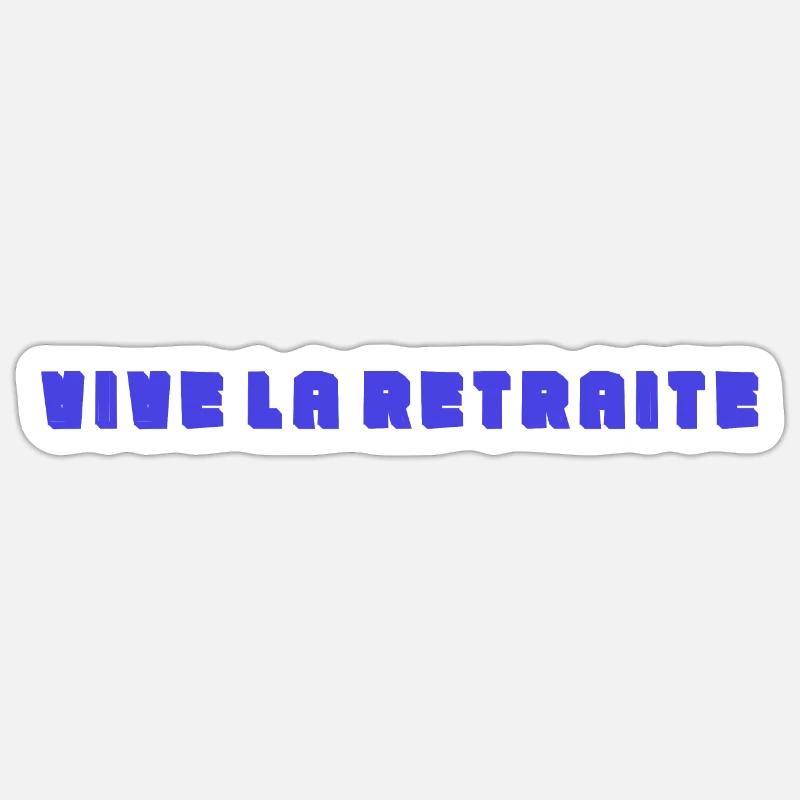 RETIREMENT. RETIREMENT. RETIRED. RETIREMENT - Sticker size S (10 x 10 cm) - white matte
