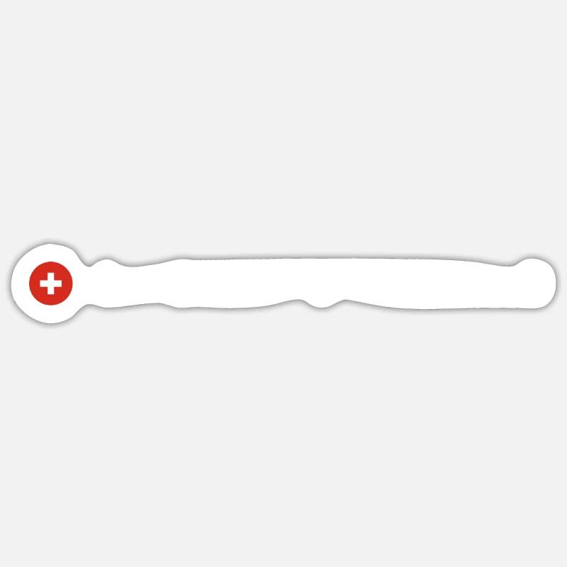 Drapeau de la Suisse Sticker taille S (10 x 10 cm)