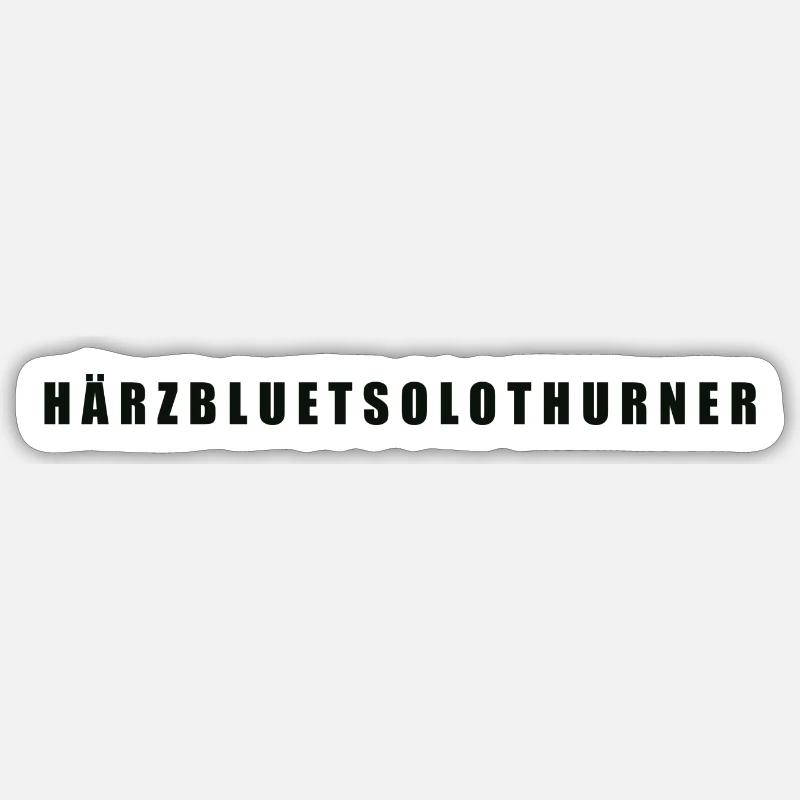 Härzbluetsolothurner Kanton Solothurn - Sticker Größe S (10 x 10 cm) - Mattweiß