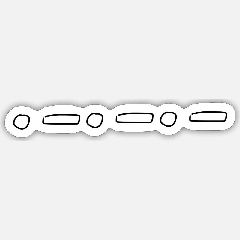 Line Point Point Shapes - Sticker size S (10 x 10 cm) - white matte