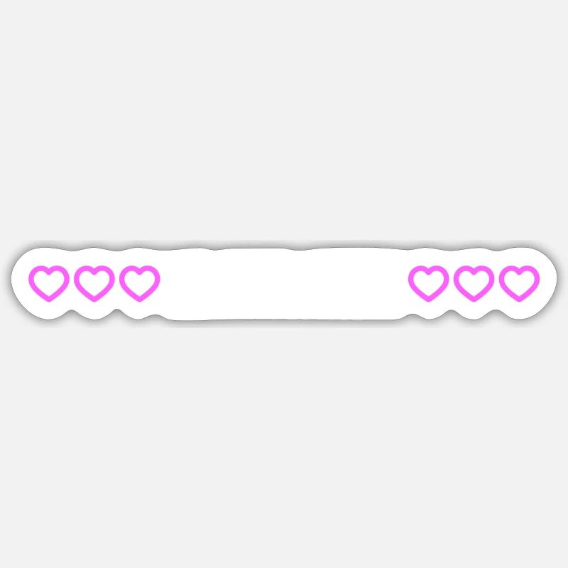 Racing Team herzchen - Sticker Größe S (10 x 10 cm) - Mattweiß