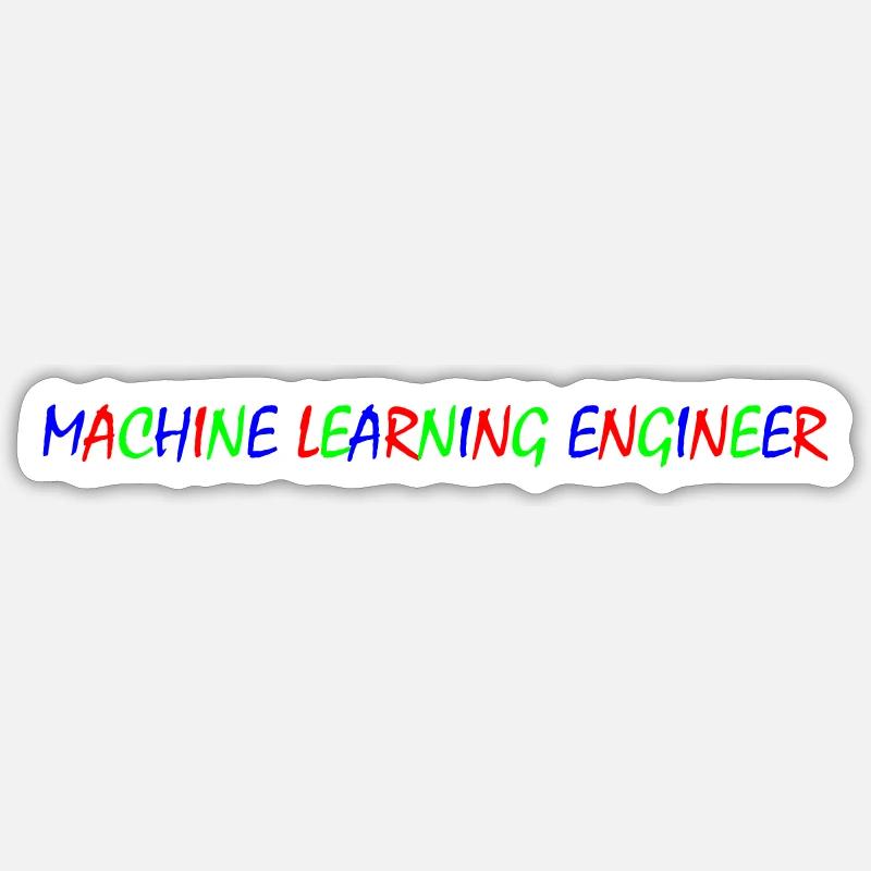 Machine Learning Engineer – Farbliche Typografie Sticker Größe S (10 x 10 cm)