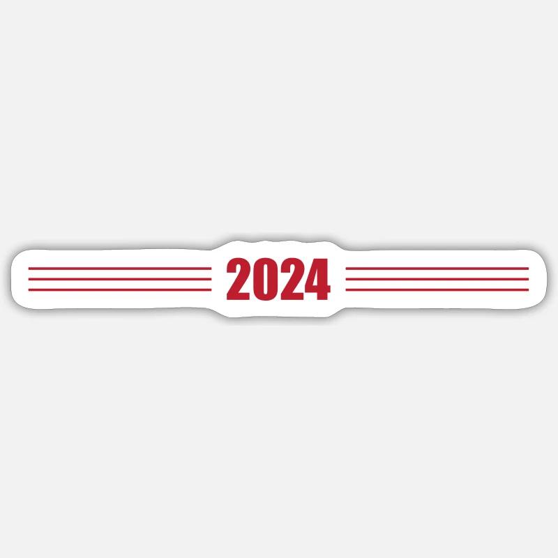 2024 year - Sticker size S (10 x 10 cm) - white matte