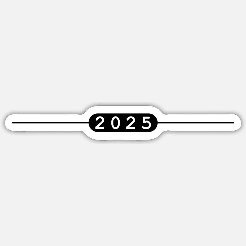 Ligne 2025 - Sticker taille S (10 x 10 cm) - blanc mat