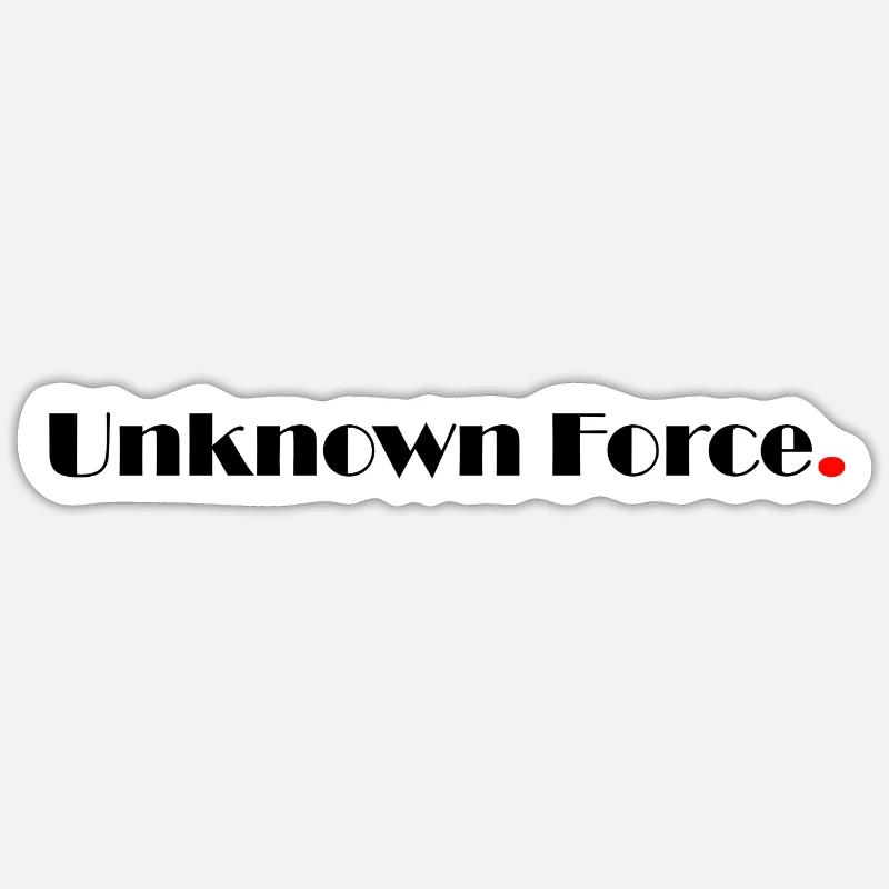 Force inconnue - Sticker taille S (10 x 10 cm) - blanc mat
