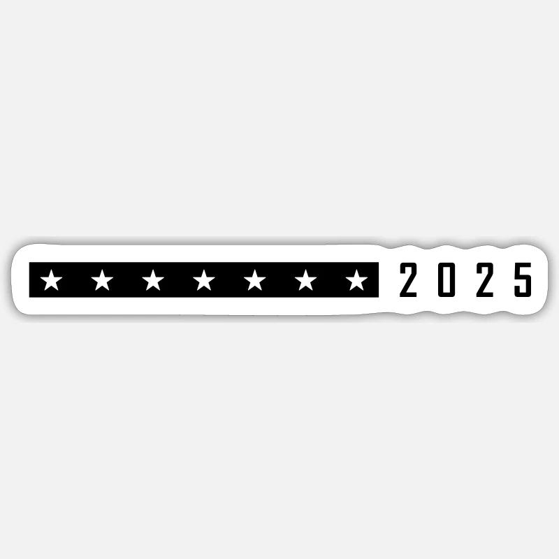 2025 Symbol Element - Sticker Größe S (10 x 10 cm) - Mattweiß