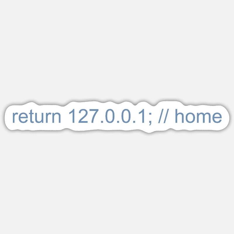 Programmierer Nerd IT Witz Developer Zuhause - Sticker Größe S (10 x 10 cm) - Mattweiß